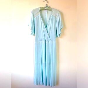 Leith pale blue lined midi dress